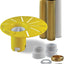 Kit drenaje bañera PVC blanco y latón 1-1/2pulg