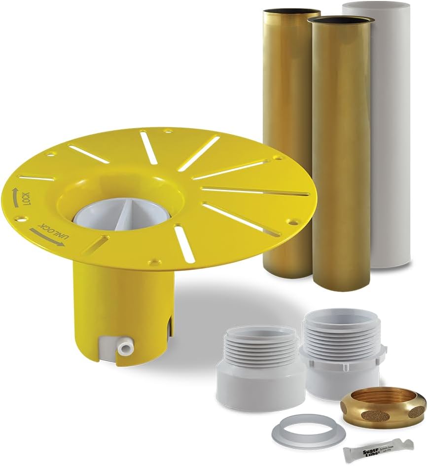 Kit drenaje bañera PVC blanco y latón 1-1/2pulg