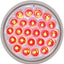 Luz Sellada 24 LED Perla Roja 4" Lente Transparente