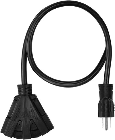 Cable extensión 12/3 25ft SJTW 3 salidas 15A