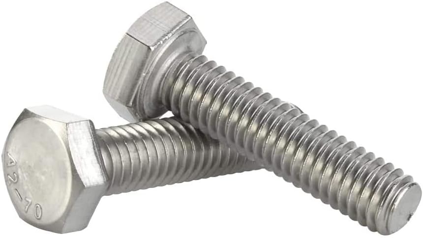 Tornillos hexagonales M8x10mm acero inox 18-8 50 pzas