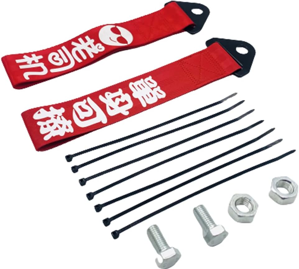 2 Pzas Correa Remolque JDM Nylon Alta Resistencia Gancho