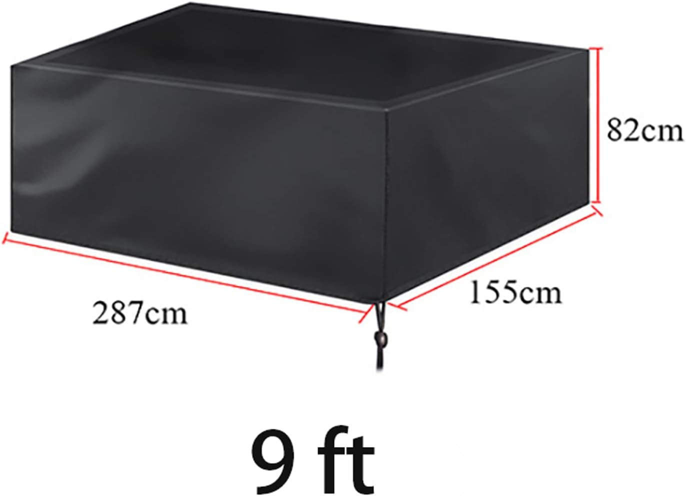 Cubierta antipolvo mesa billar 9ft plegable impermeable negro
