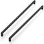 10 Manijas Cuadradas Cocina 18" Negro Mate Acero Inox