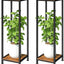 2 Pzas Soporte Plantas Madera 41pulg Resistentes Interior
