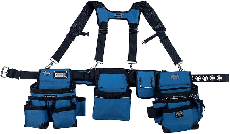 Set 3 Bolsas Herramientas Tirantes Azul Real