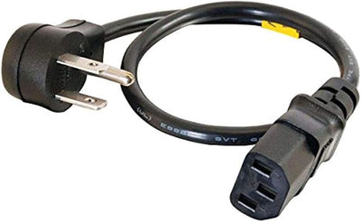 Cable extensión universal plano 18 AWG 1.5pies negro