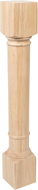 Pata isla cocina madera dura 35.25x5x5" sin acabar