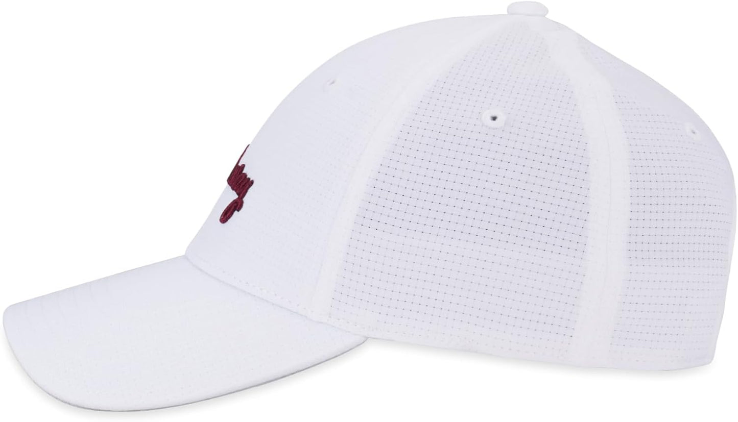 Gorro con imán mujer blanco/rojo ciruela