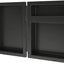Estante ducha triple nicho negro 32x20x4"