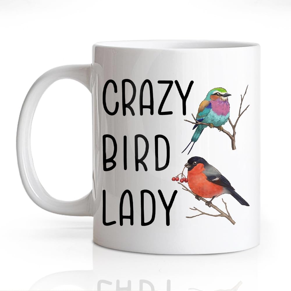 Taza cerámica doble cara 11oz regalo pájaros