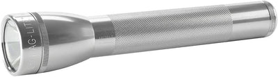 Linterna LED 3 celdas C color plateado