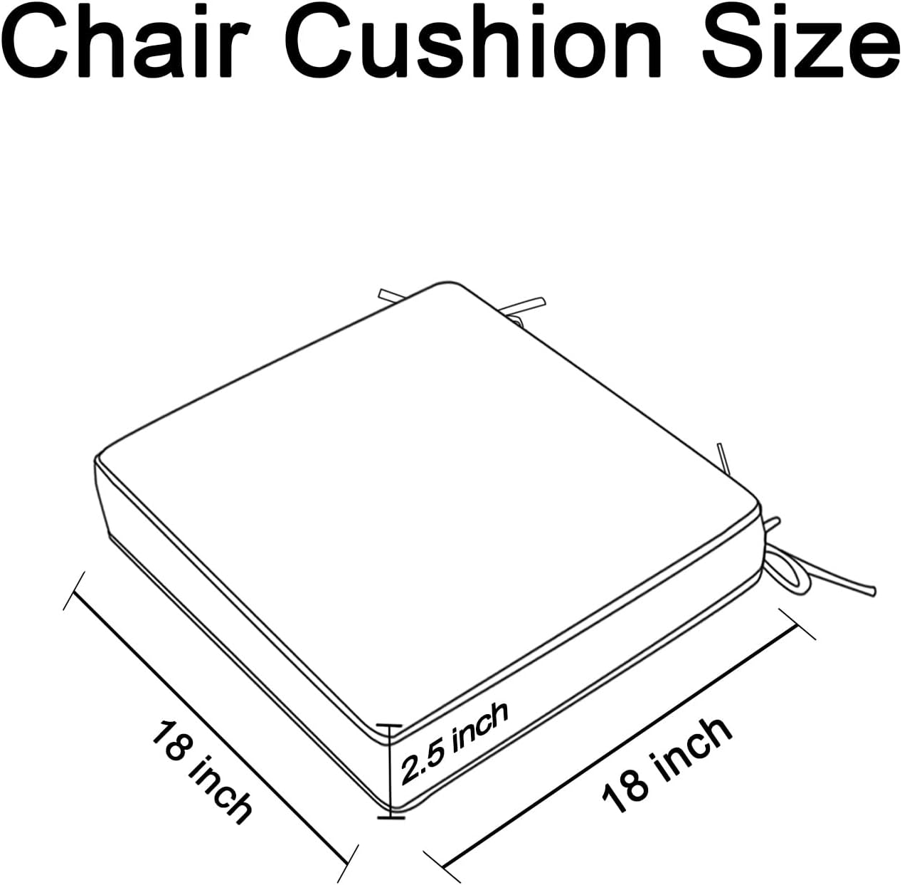 Cojines asiento patio 18x18" impermeable set 2