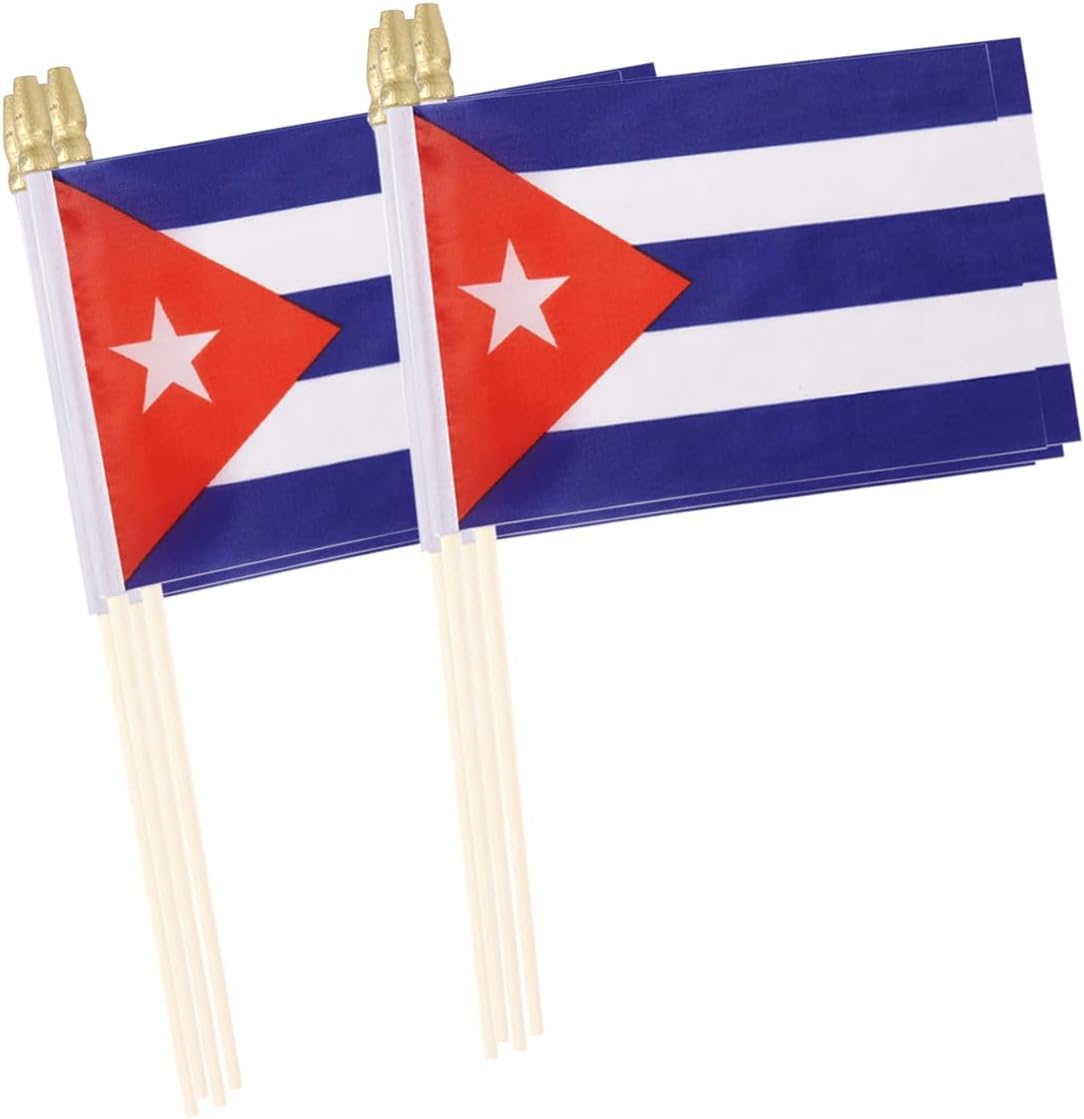 Banderas cubanas 4x6" pack 12