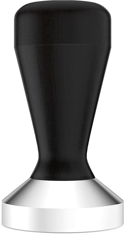 Prensa de grano de café barista de metal y madera