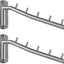 Perchero plegable acero inox con brazo oscilante