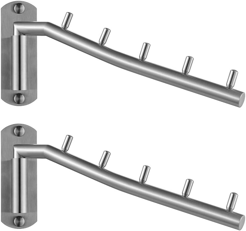 Perchero plegable acero inox con brazo oscilante