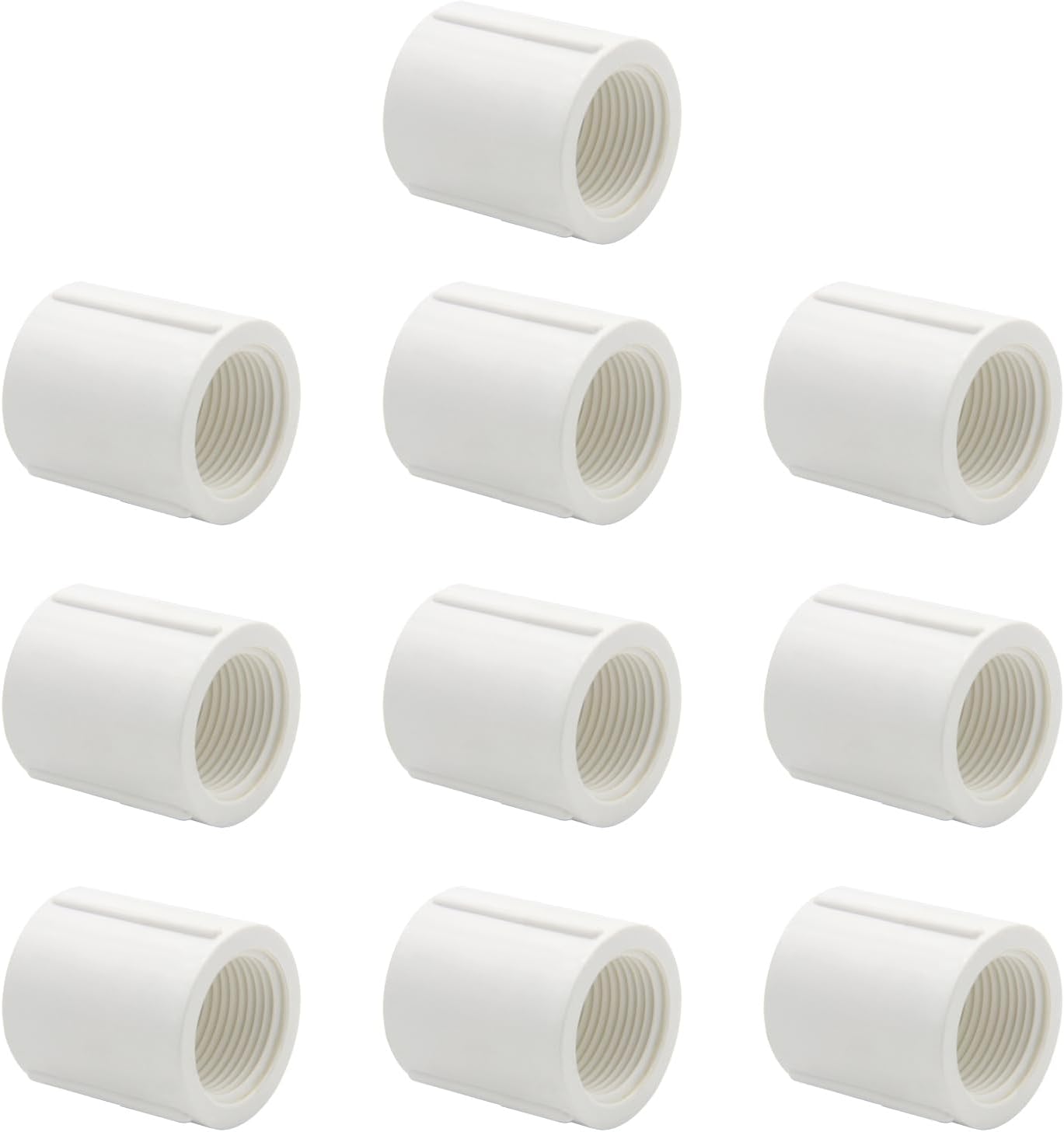 Conector roscado hembra a hembra 3/4pulg 10uds