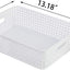 4 Pzas Bandejas Plástico Blanco Cestas Almacenamiento Papel