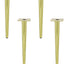 4 Pzas Patas Redondas para Muebles Metal Resistente