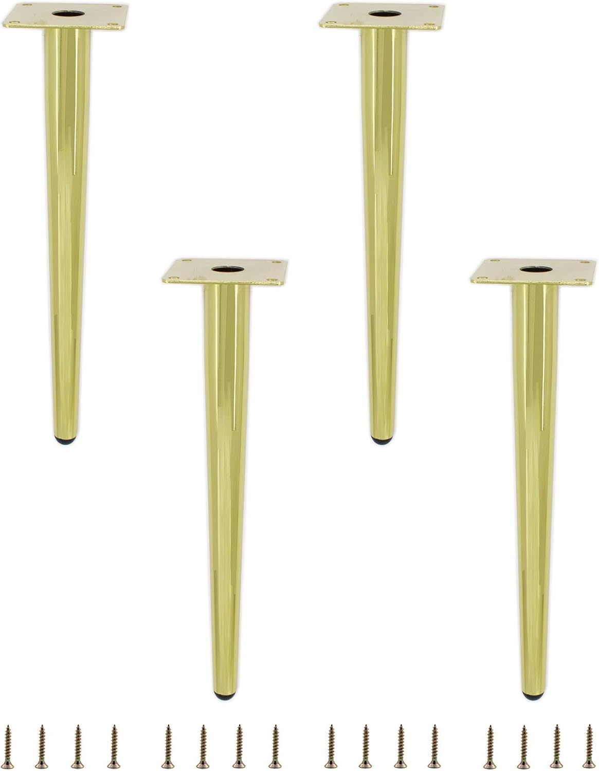 4 Pzas Patas Redondas para Muebles Metal Resistente