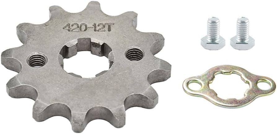 Piñón cadena 12t 0.669pulg con placa motocicleta 50cc a 160cc