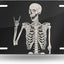 Placa matrícula aluminio calavera esqueleto 6x12"
