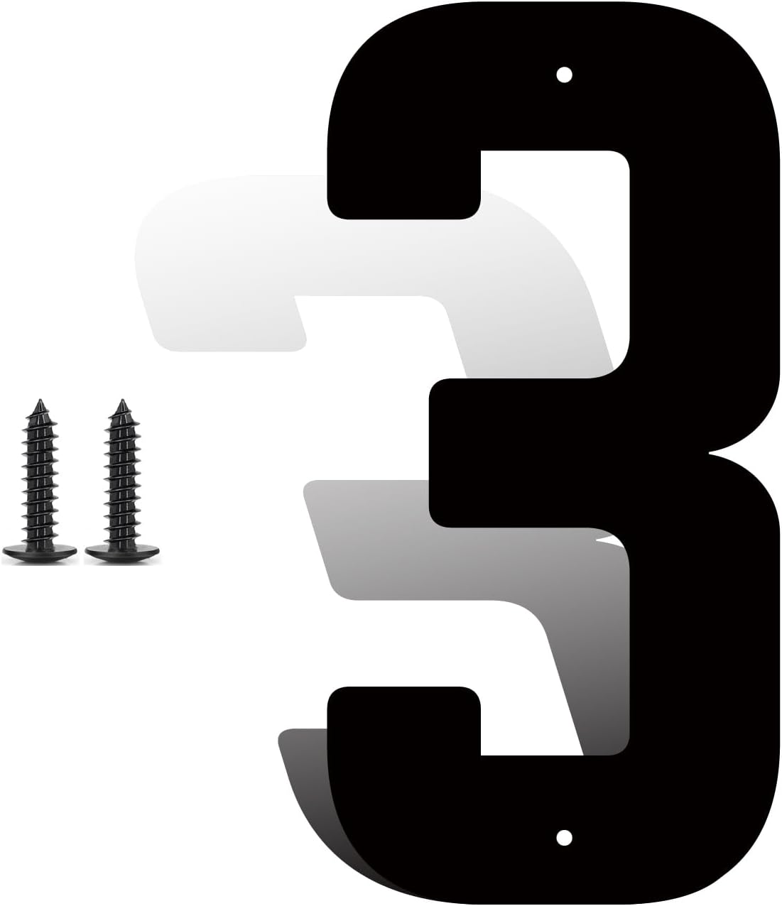 Letras metal 8pulg números modernos para puerta hogar