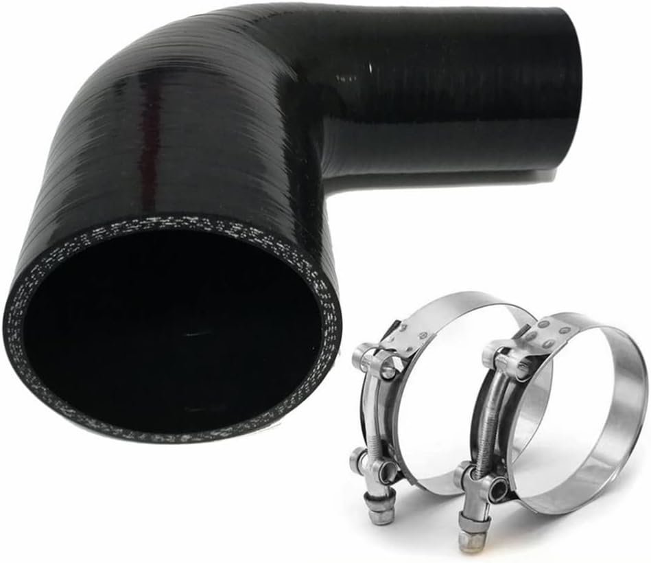 Codo 90 grados manguera silicona 2.75-3.5" Negro