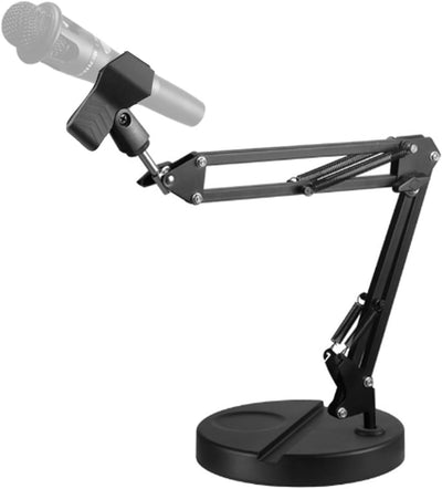Soporte micrófono escritorio ajustable con clip resorte