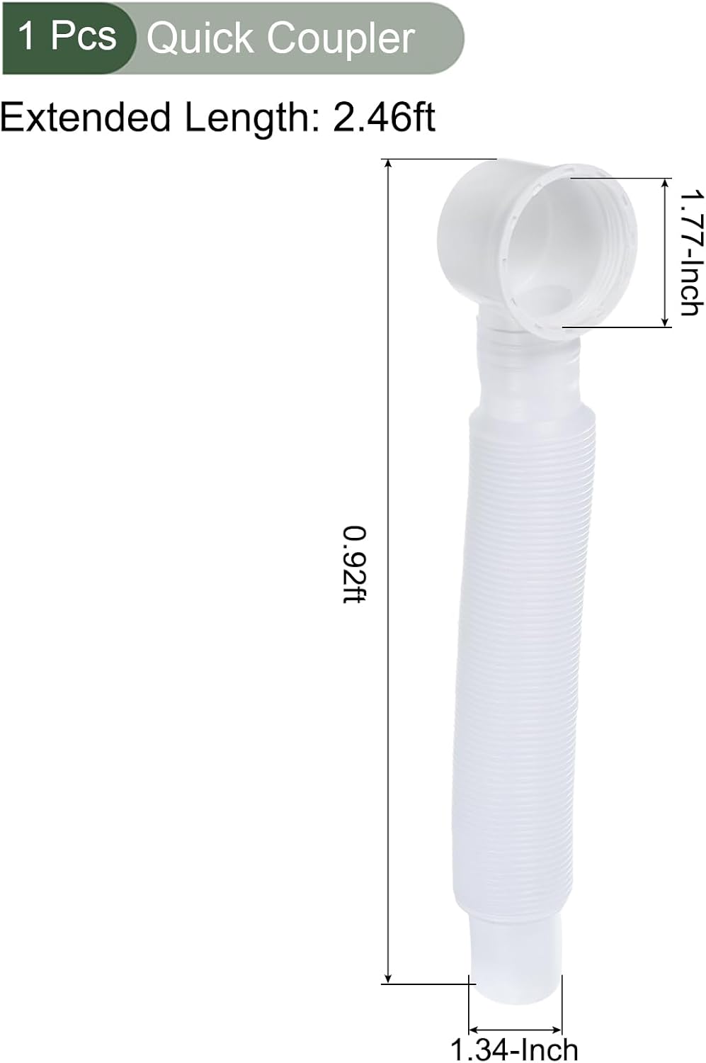 Tubos drenaje bañera flexible blanco 1pie