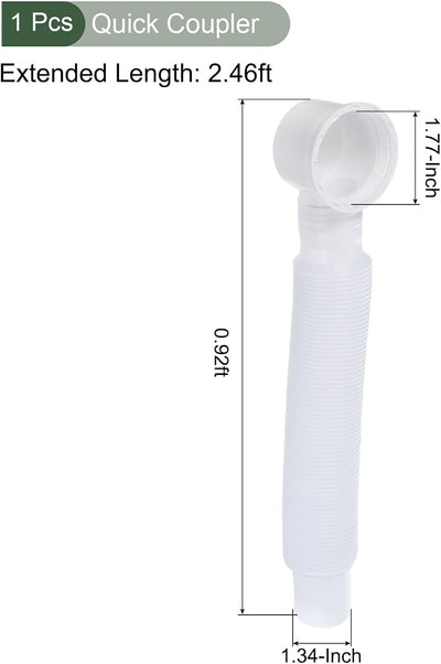 Tubos drenaje bañera flexible blanco 1pie