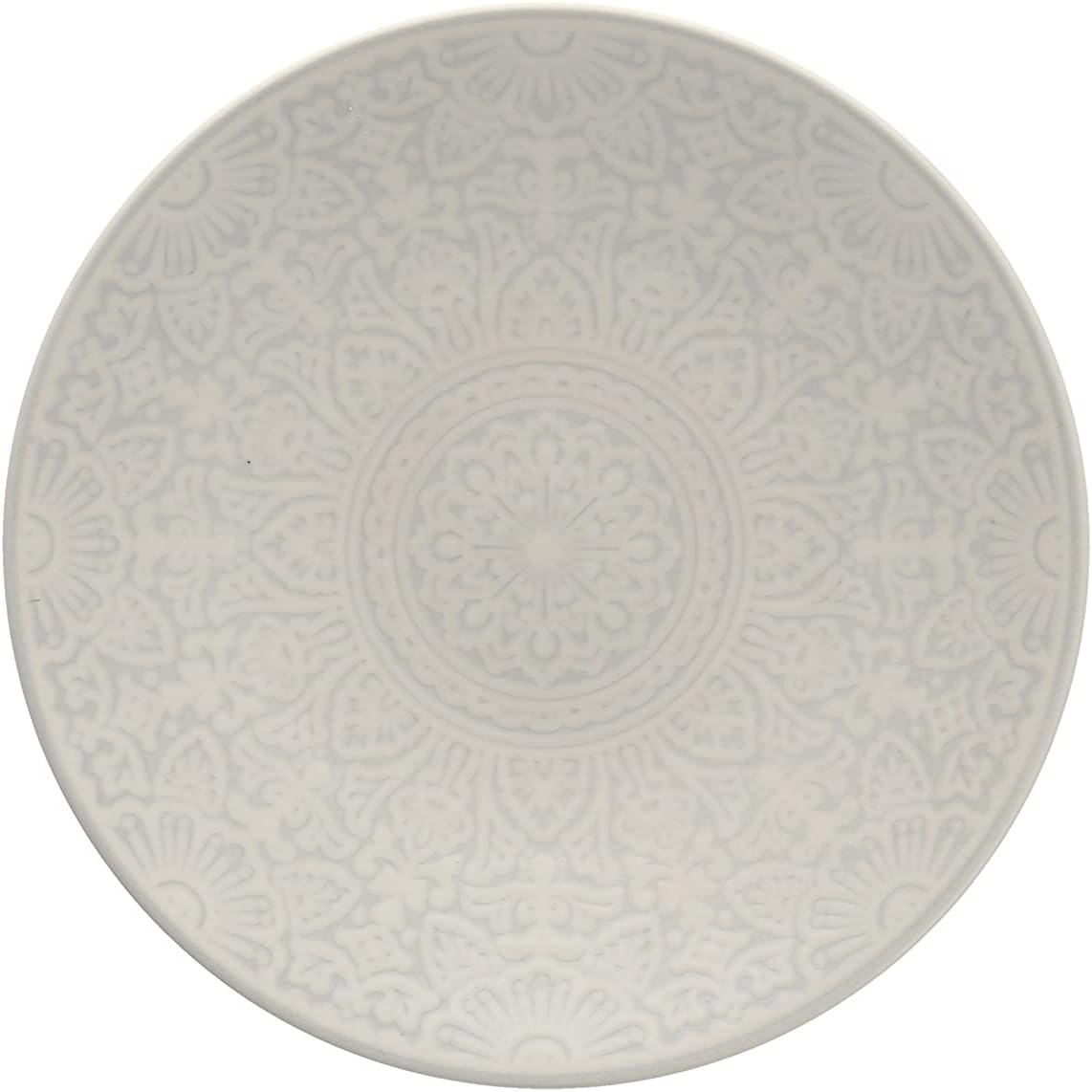 Plato ensalada vitrificado 8.5pulg 4 Pzas gris