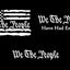 Decal We The People bandera grande 6" blanco