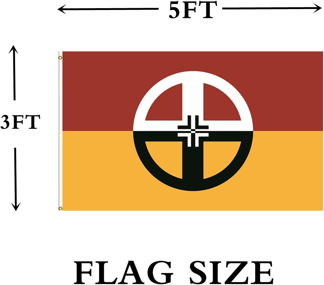 Bandera curativa nativa americana 3x5ft poliéster doble