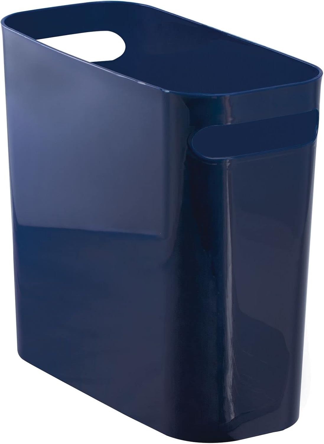 Papelera plástico rectangular con asas 10" Marino