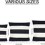 2 Fundas Almohada Impermeables 18x18pulg Rayas Negro Blanco