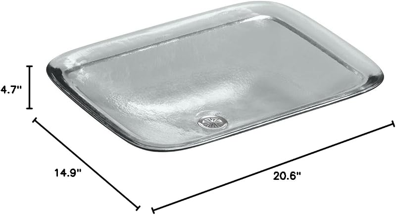 Lavabo rectangular vidrio para piscina baño hielo