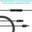 Cable extensión solar 15pies 10AWG con conectores negro