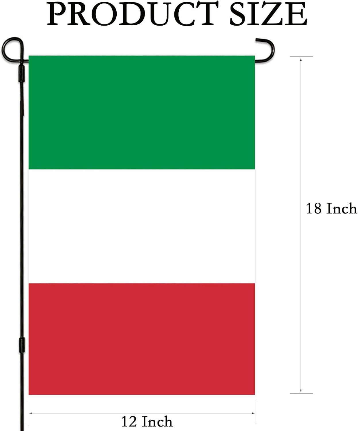 Banderas jardín Italia 12x18pulg doble cara resistente