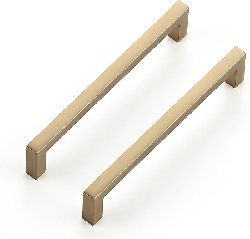 15 Manijas Cajón 5" Cuadradas Bronce Champán