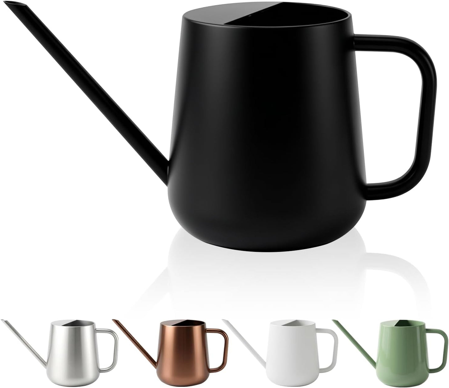 Regadera acero inox 35oz mango metal plantas
