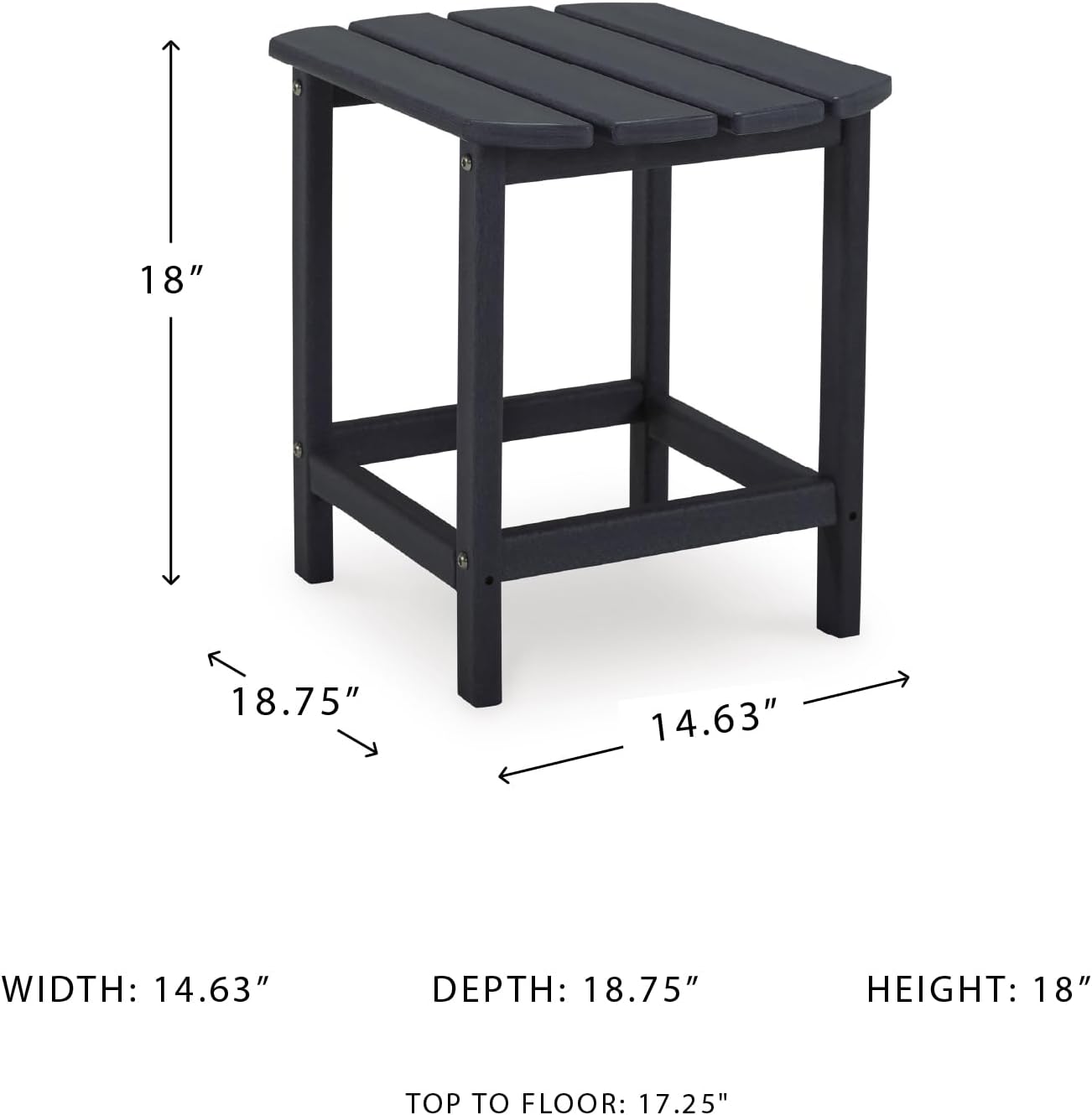 Mesa auxiliar moderna exterior resistente color negro
