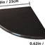 Estante esquinero mármol negro 9" para baño pared