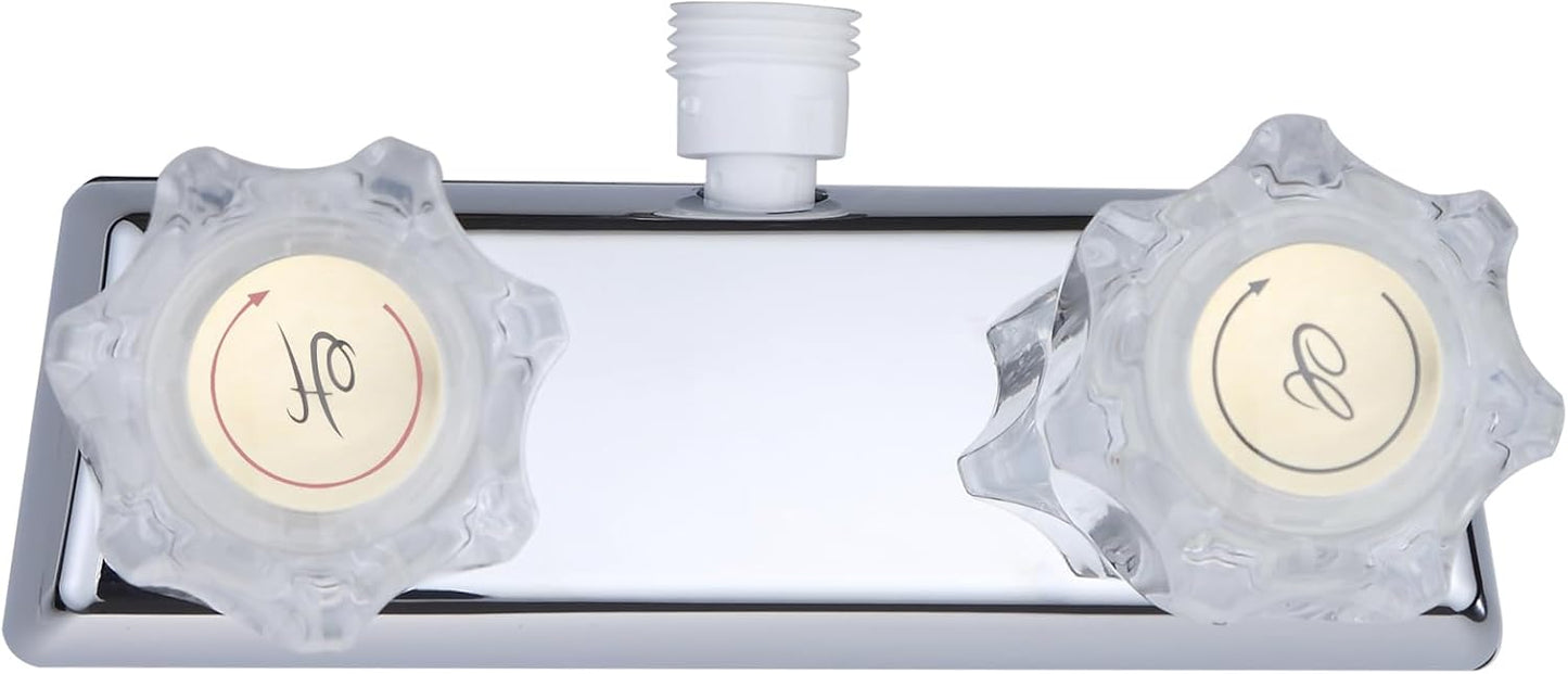 Grifo ducha caravana válvula doble perilla 4"