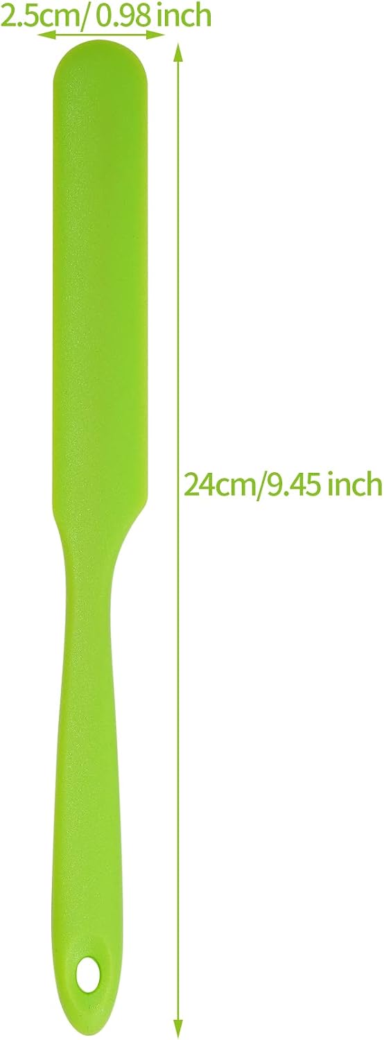 6 Espátulas Silicona Antiadherentes Mango Largo 6 Colores