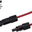Cable extensión 12awg 5ft con conectores solares rojo y negro