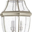 Lámpara poste exterior 3 luces níquel cepillado antiguo