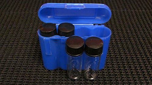 4 Frascos Vidrio Minería Oro 1oz Soporte Azul