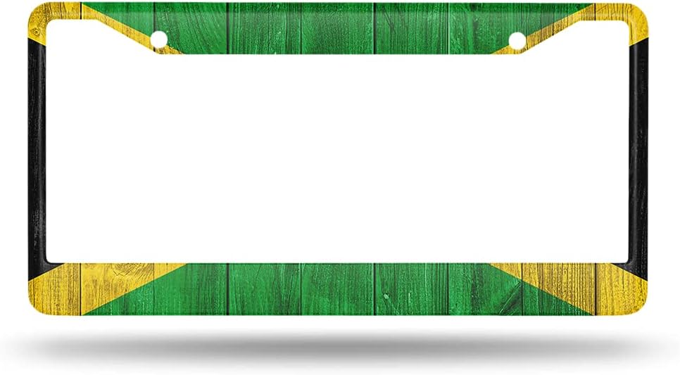 Marco matrícula con bandera Jamaica metal aluminio